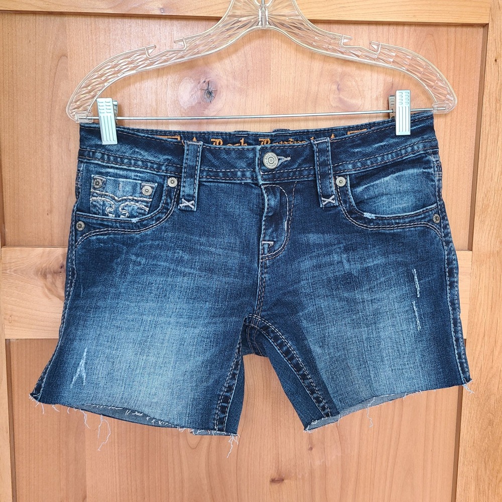 Rock Revival 27 Alivia Jean Cut Off Shorts Embellished Maximalist Distressed Y2K